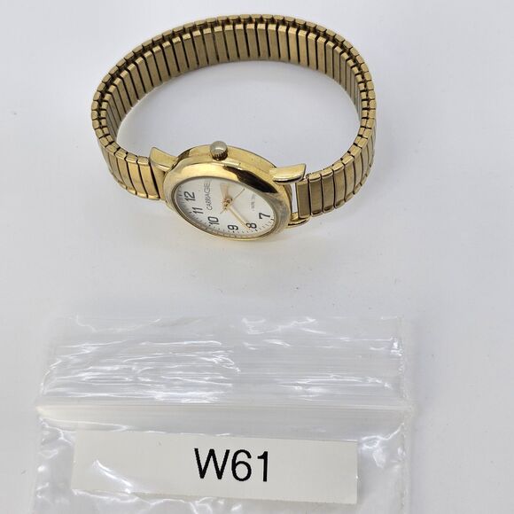 Timex Carriage 28MM Women's Watch White Dial Gold Expansion Band New Battery - Picture 11 of 11